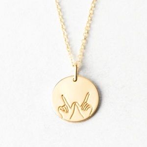 “Whatever” Sign Language Minimalist Boho Necklace